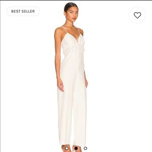 SAYLOR Krysta Jumpsuit in Wedding White Size Small from revolve